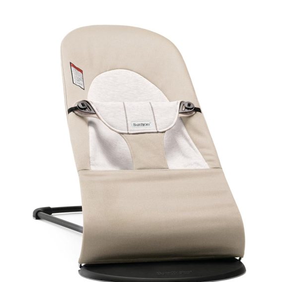 BabyBj?rn Bouncer Balance Soft – Cotton/Jersey, Beige/Gray – OPEN BOX