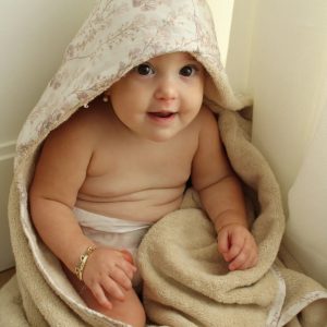 Delicate Neutral Branches Bath Towel