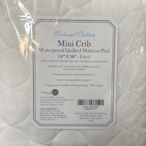 Little Pipers Fitted Waterproof Quilted Mini Crib Cover
